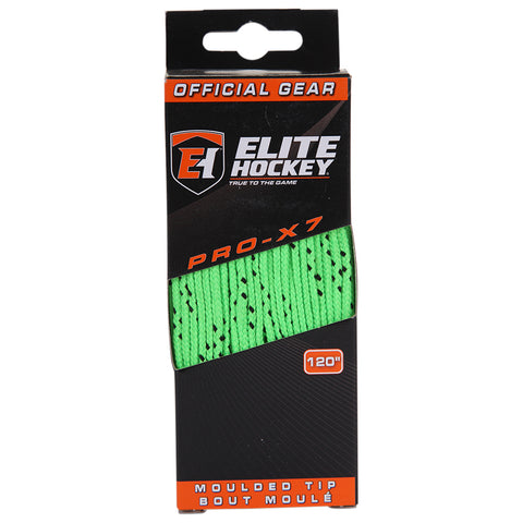 ELITE PRO X7 HOCKEY SKATE LACES LIME 120 INCH