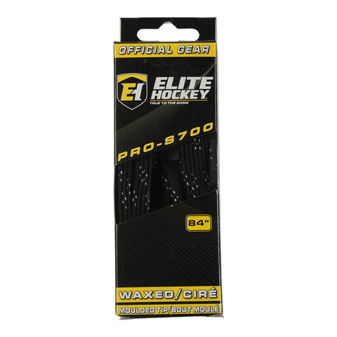 ELITE PRO S700 WAX SKATE LACES BLACK 72 INCH