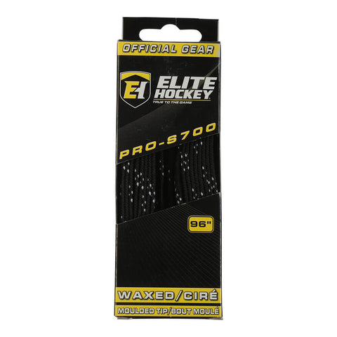 ELITE PRO S700 WAX SKATE LACES BLACK 96 INCH