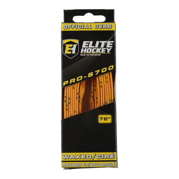 ELITE PRO S700 WAX SKATE LACES YELLOW 72 INCH