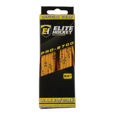 ELITE PRO S700 WAX SKATE LACES YELLOW 84 INCH