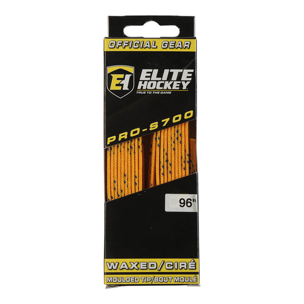 ELITE PRO S700 WAX SKATE LACES YELLOW 96 INCH