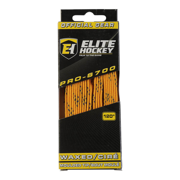 ELITE PRO S700 WAX SKATE LACES YELLOW 120 INCH