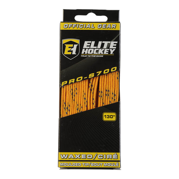 ELITE PRO S700 WAX SKATE LACES YELLOW 130 INCH