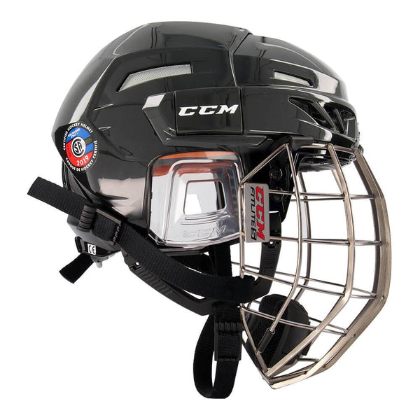 CCM FITLITE 3DS SR HOCKEY HELMET COMBO BLACK/BLACK National Sports