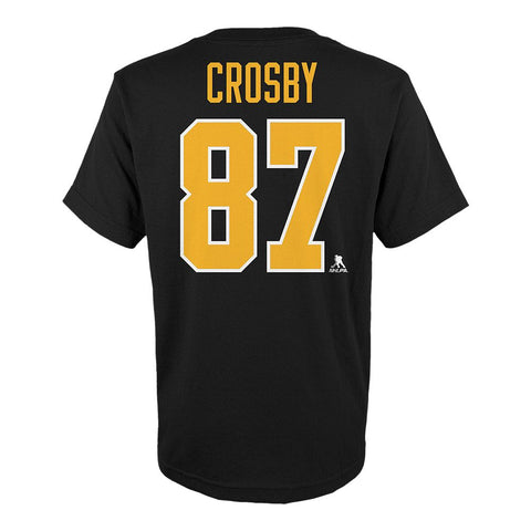 OUTERSTUFF YTH PLAYER TEE PENGUINS CROSBY BLACK