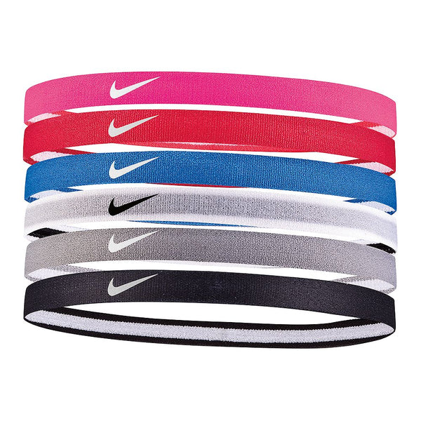 NIKE G SWOOSH 6PK HEADBANDS PNK/BLU/GRY/BLK