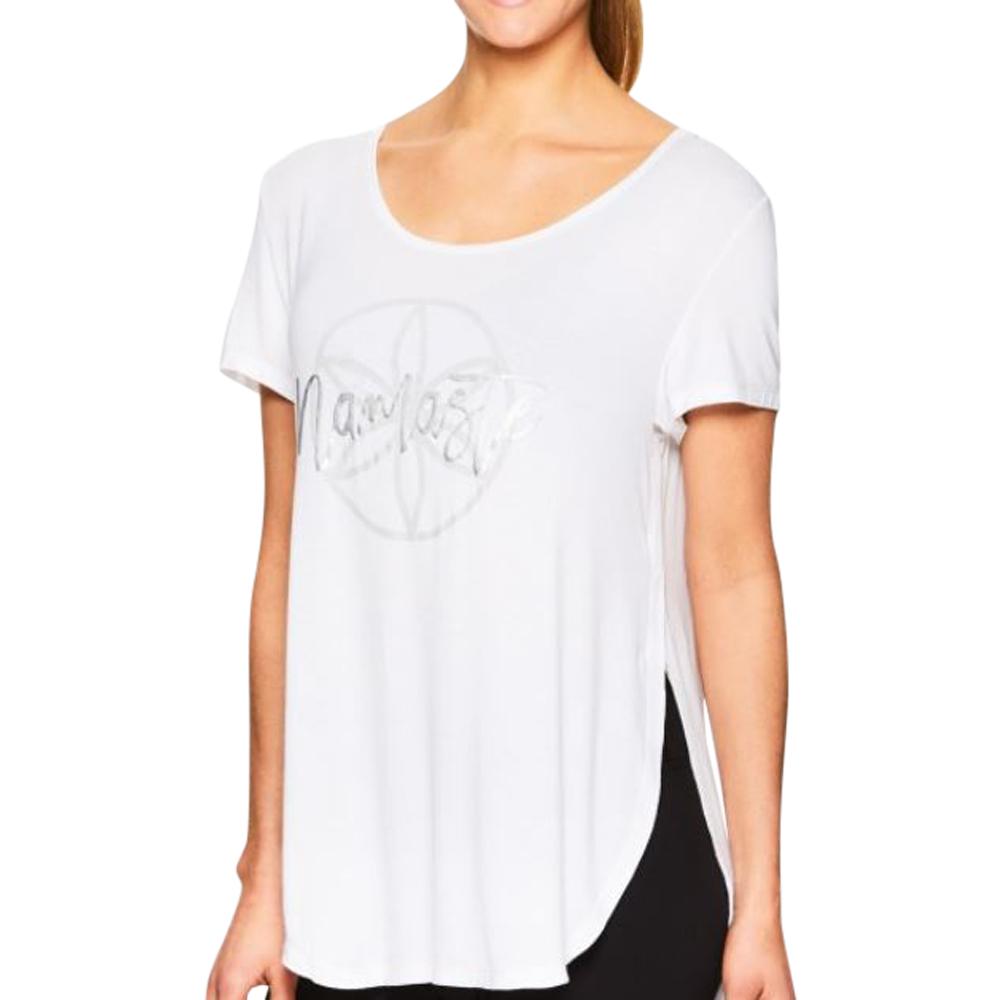 GAIAM WOMEN'S NAMASTE SHORT SLEEVE BRIGHT WHITE