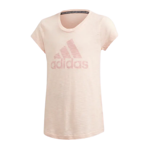 ADIDAS GIRL'S MUST HAVES ESSENTIALS TEE HAZE CORAL