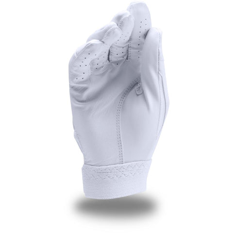 UNDER ARMOUR YOUTH CLEAN UP WHITE/WHITE BATTING GLOVES