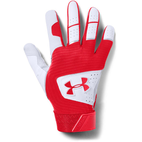 UNDER ARMOUR 2019 YOUTH CLEAN-UP RED BATTING GLOVE