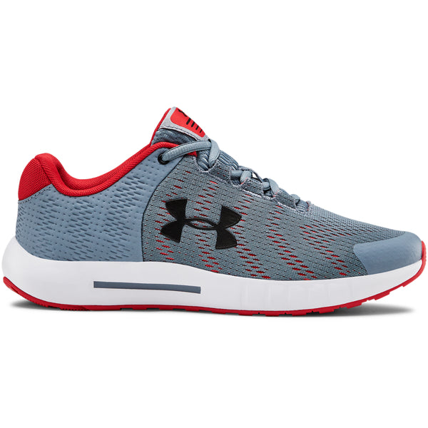 UNDER ARMOUR BOYS GRADE SCHOOL PURSUIT BP KIDS SHOE GREY/WHITE/BLACK